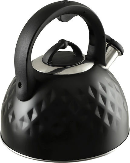 Kadax Teekanne Rostfreier Stahl Schwarz 2500ml