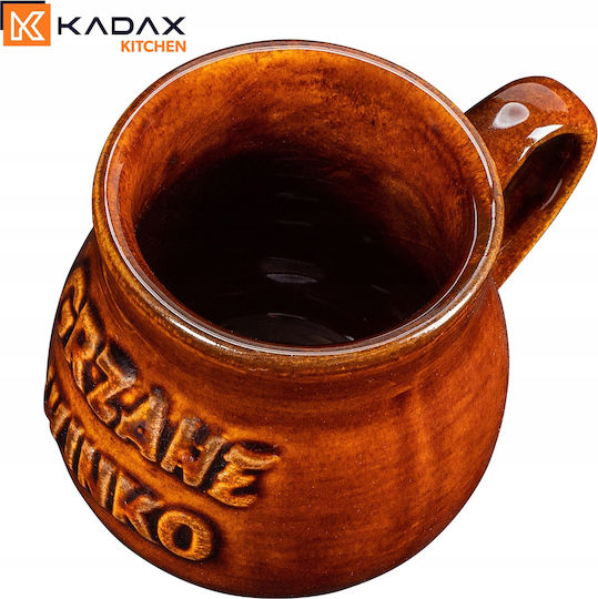 Kadax Ceainic cu Cană Ceramică Maro