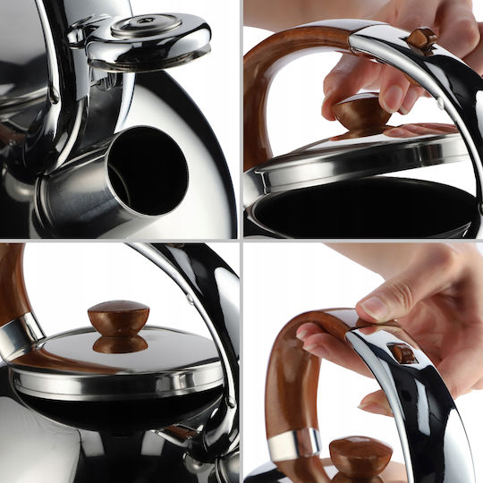 Kadax Teapot Stainless Steel Silver 2500ml