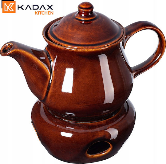Kadax Ceainic cu Cană Ceramică Maro