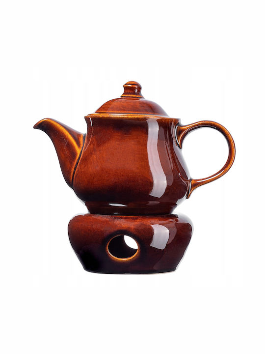 Kadax Ceainic cu Cană Ceramică Maro