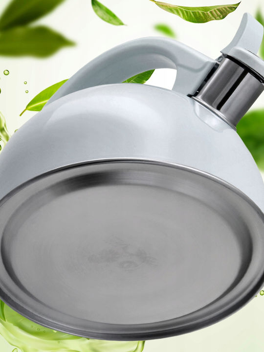 Kadax Τσαγιέρα Ανοξείδωτη Γκρι 1700ml