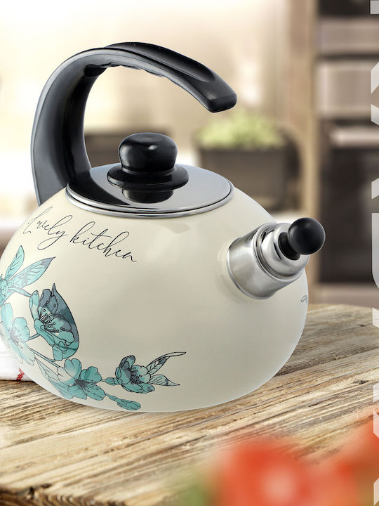 Kadax Τσαγιέρα Εμαγιέ Γκρι 2200ml