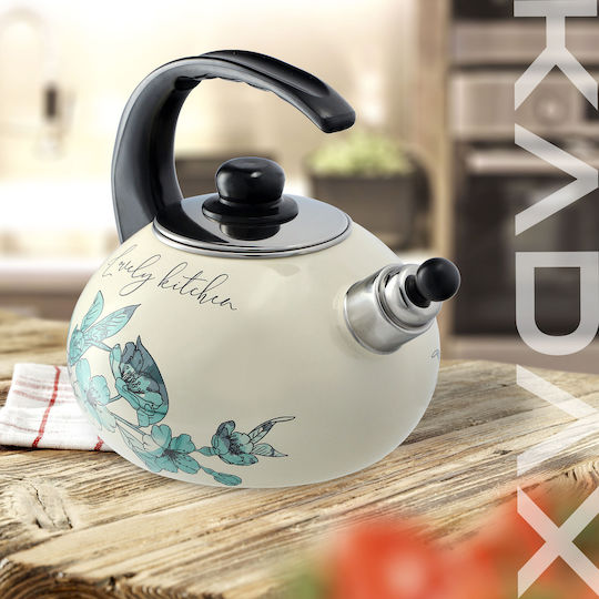 Kadax Τσαγιέρα Εμαγιέ Γκρι 2200ml