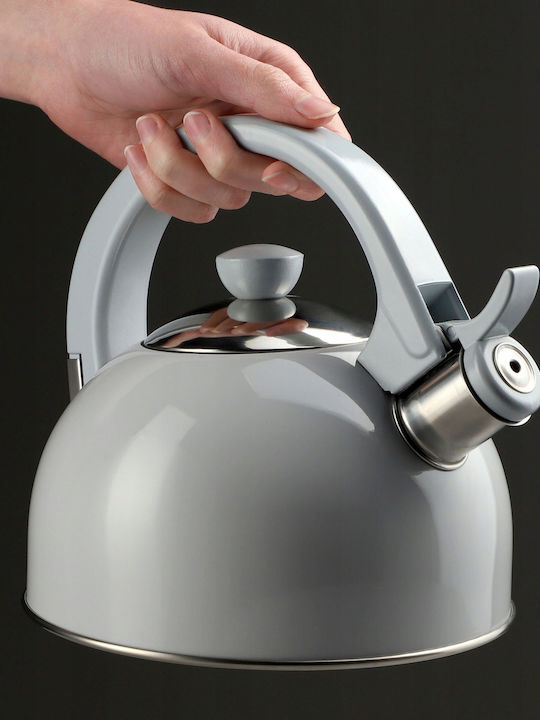 Kadax Τσαγιέρα Ανοξείδωτη Γκρι 1700ml