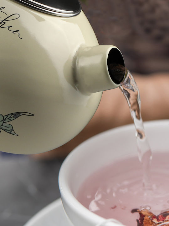 Kadax Τσαγιέρα Εμαγιέ Γκρι 2200ml