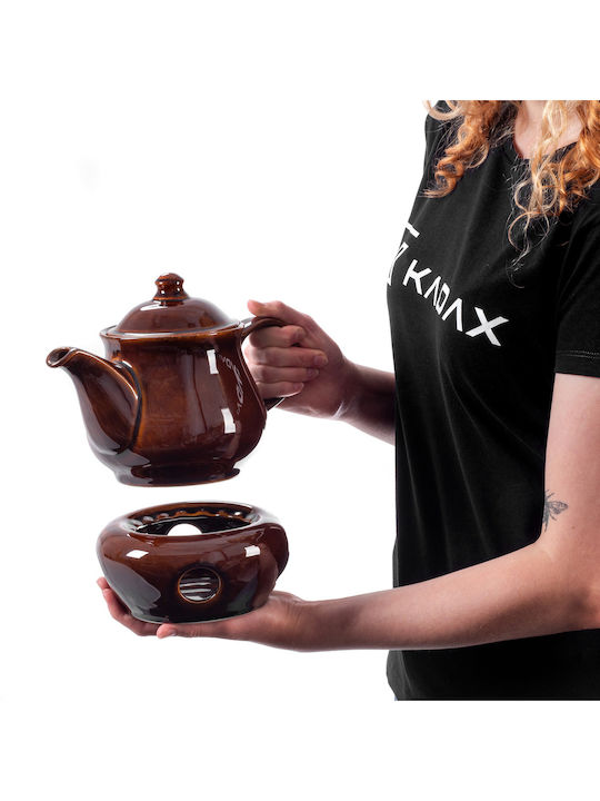 Kadax Teekanne Keramik Braun 1000ml
