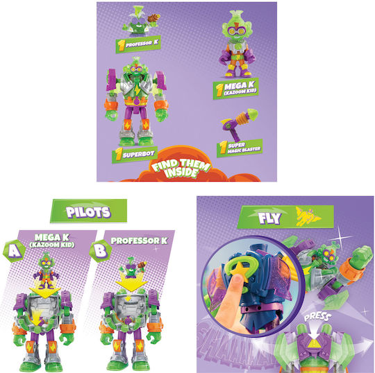 SuperThings Miniatur-Spaßspielzeug Superbot Mit Figuren Mega-k Für 3+ Jahre