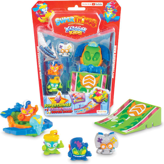 SuperThings Микропластмаси Kazoom Kids Блистер 4 Фигури с Аксесоари SuperZings за 3+ Години (Различни Модели)