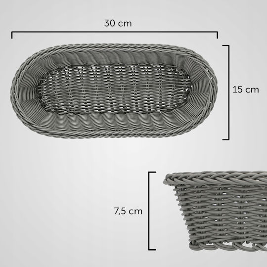 Kadax Coș de pâine Plastic Gri