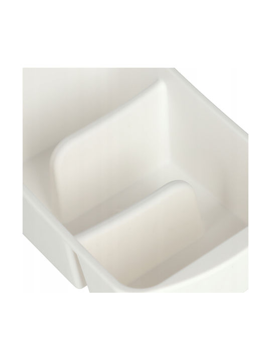Kadax Plastic Tabletop Spice Rack Organizer White
