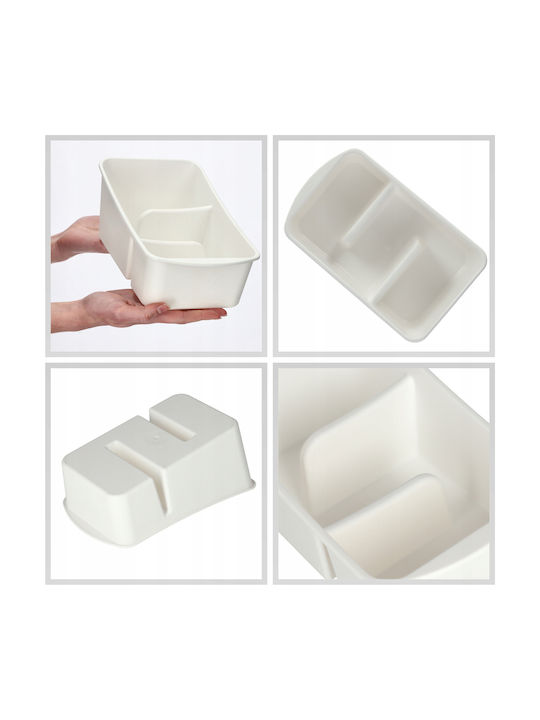 Kadax Plastic Tabletop Spice Rack Organizer White