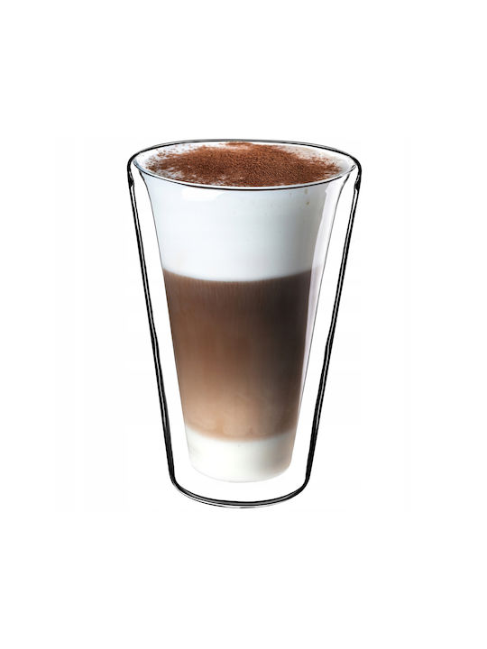 Kadax Set de pahare Cafea / Cafea grecească Freddo din Sticlă 2buc