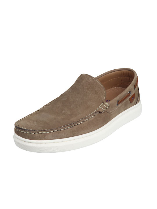 Damiani Suede Ανδρικά Boat Shoes σε Καφέ Χρώμα