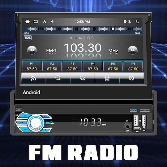 Booma Radio Auto 1 DIN Bluetooth USB