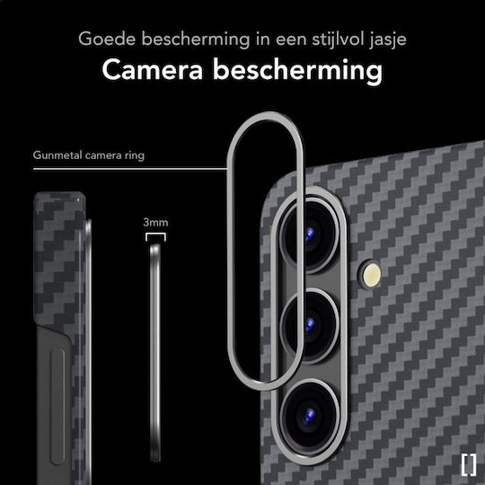Nekit Umschlag Rückseite Aramid Fiber 1mm Schwarz (Galaxy S24)
