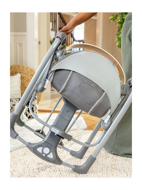 Ingenuity Electric Baby Relax Swing Swing 'n Go Portable Swing with Music Gray for Child up to 9kg