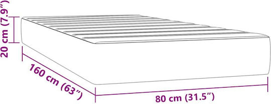 vidaXL Ανατομικό Στρώμα Παιδικού Κρεβατιού 80cmx160cmx20cm