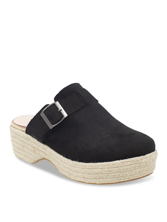 Tsouderos Shoes Mules mit Absatz in Schwarz Farbe