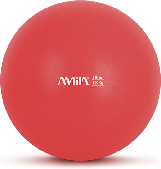 AMILA Mini Μπάλα Pilates 19cm , 1.50kg σε Κόκκινο Χρώμα