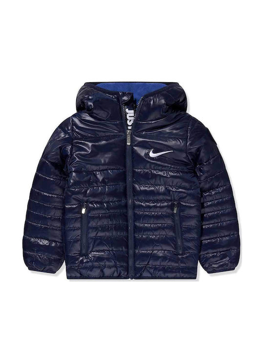 Kids' Sports Jacket with Hood Navy Blue