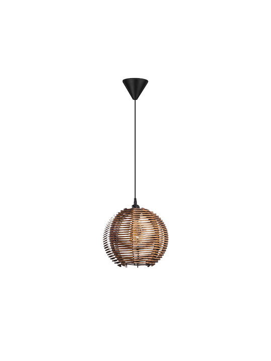 Sphere Adjustable Pendant Light Brown with Socket E27 30x30x60cm