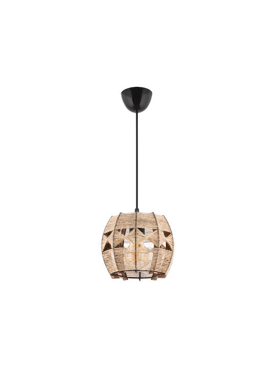 Barril Adjustable Pendant Light Brown with Socket E27 20x20x60cm