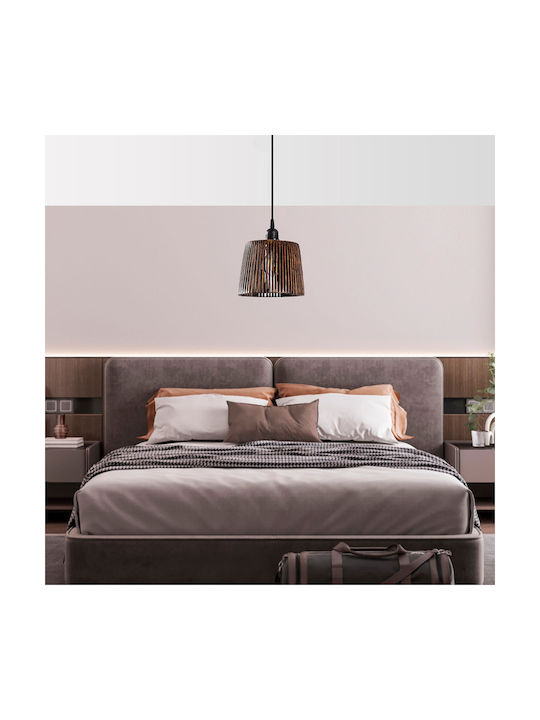Adjustable Pendant Light Brown with Socket E27