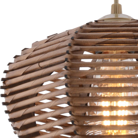 Barlas Pendant Light Brown 25x25x55cm