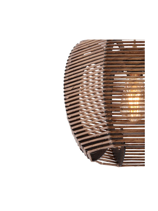 Neta Adjustable Pendant Light Brown with Socket E27 31x70x70cm
