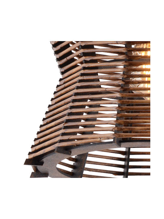 Belt Adjustable Pendant Light Brown with Socket E27 33x33x65cm