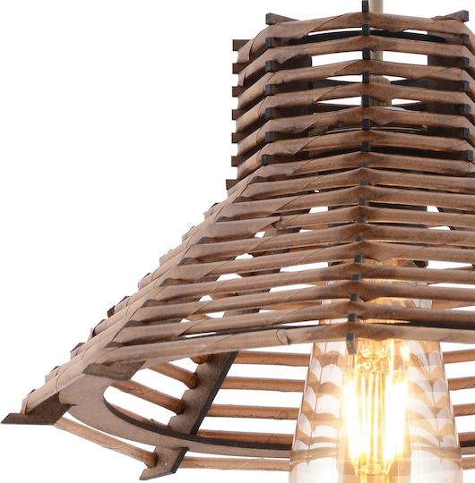 Hope Pendant Light Brown 27x27x55cm