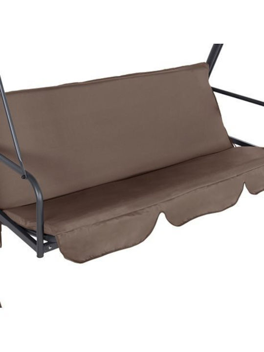 Likid Качулка с основа и възглавница Двуместна Метал Grey-Brown Д200xШ120xВ164см