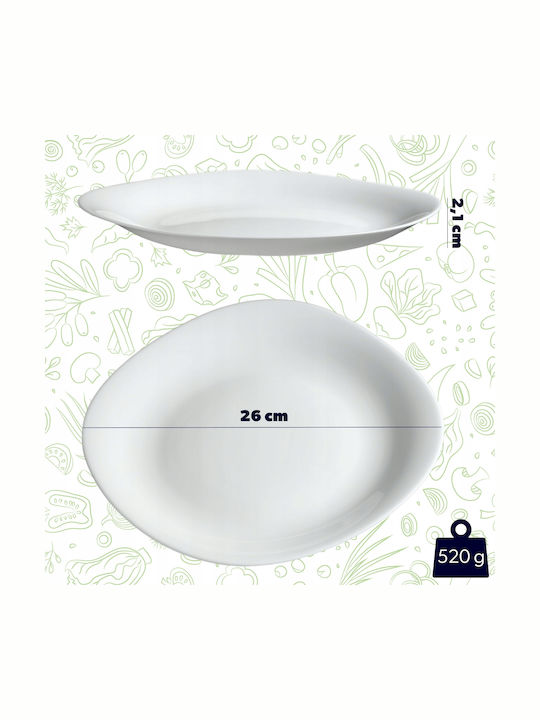 Kadax Teller Untiefe Platz Weiß 28x28cm 3Stück