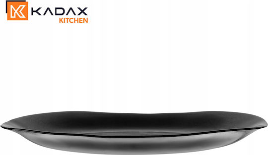 Kadax Teller Untiefe Oval Schwarz 28x28cm