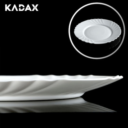 Kadax Чиния Плитко Бял с Диаметър 25см