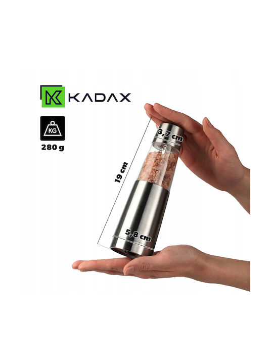 Kadax Ηλεκτρικός Μύλος Πιπεριού Inox σε Ασημί Χρώμα