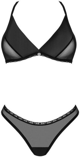 Latinesa Sexy Seturi De Lenjerie Sexy Cu Transparență Negru 2 Bucăți