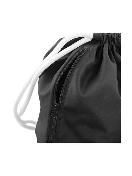 Emblem of Commando Units The Bold Wins Black Backpack Pouch Gymbag with Pocket 40x48cm & Thick White Cords