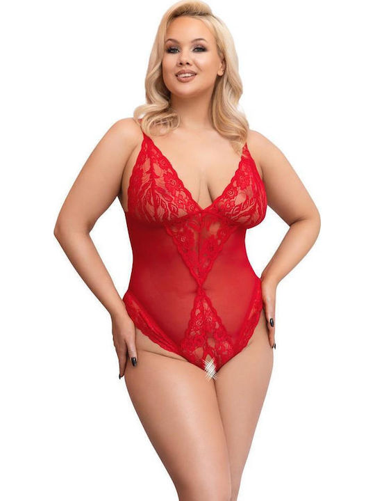 Plus Size Sexy Bodysuit mit Spitze