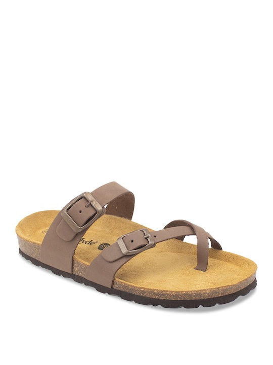 Oak & Hyde Damen Flache Sandalen in Braun Farbe