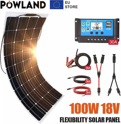 Solar Panel Set Waterproof Flexible Flexible 100w Set