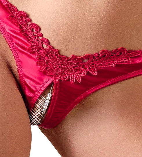 Frauen Sexy Zeichenfolge offenem Schritt Rot