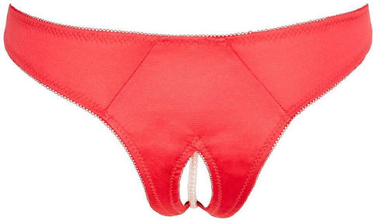 Frauen Sexy Zeichenfolge offenem Schritt Rot