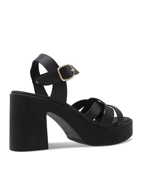 Leder Sandalen Schwarz