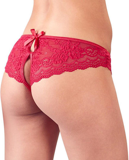Damentasche Sexy String mit Spitze Rot