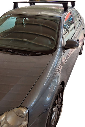 Menabo Aluminum Car Roof Bars for Volkswagen Jetta Bora 5D 2005-2011 Set with Roof Rack Legs M.P.VWJETTA.01