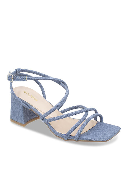 Tsouderos Shoes Damen Sandalen in Blau Farbe