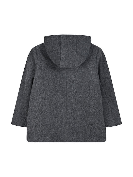Kids Coat Montgomery Short Hooded Charcoal