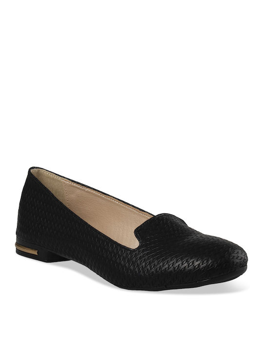 Tsouderos Shoes Damen Mokassins in Schwarz Farbe